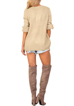 Load image into Gallery viewer, Casual Faux Wrap Jumper Tops Deep V Neck Knitwear Tunic Sweaters